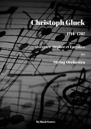 Book cover for Gluck Overture to Orphée et Eurydice for String Orchestra