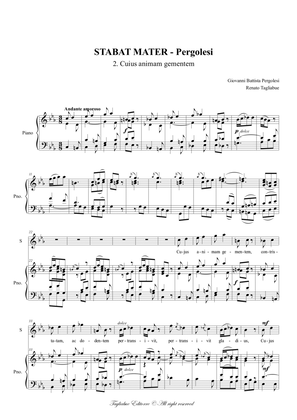 Book cover for STABAT MATER - Pergolesi - 2. Cuius animan gementem - Arr. for Soprano and Organ