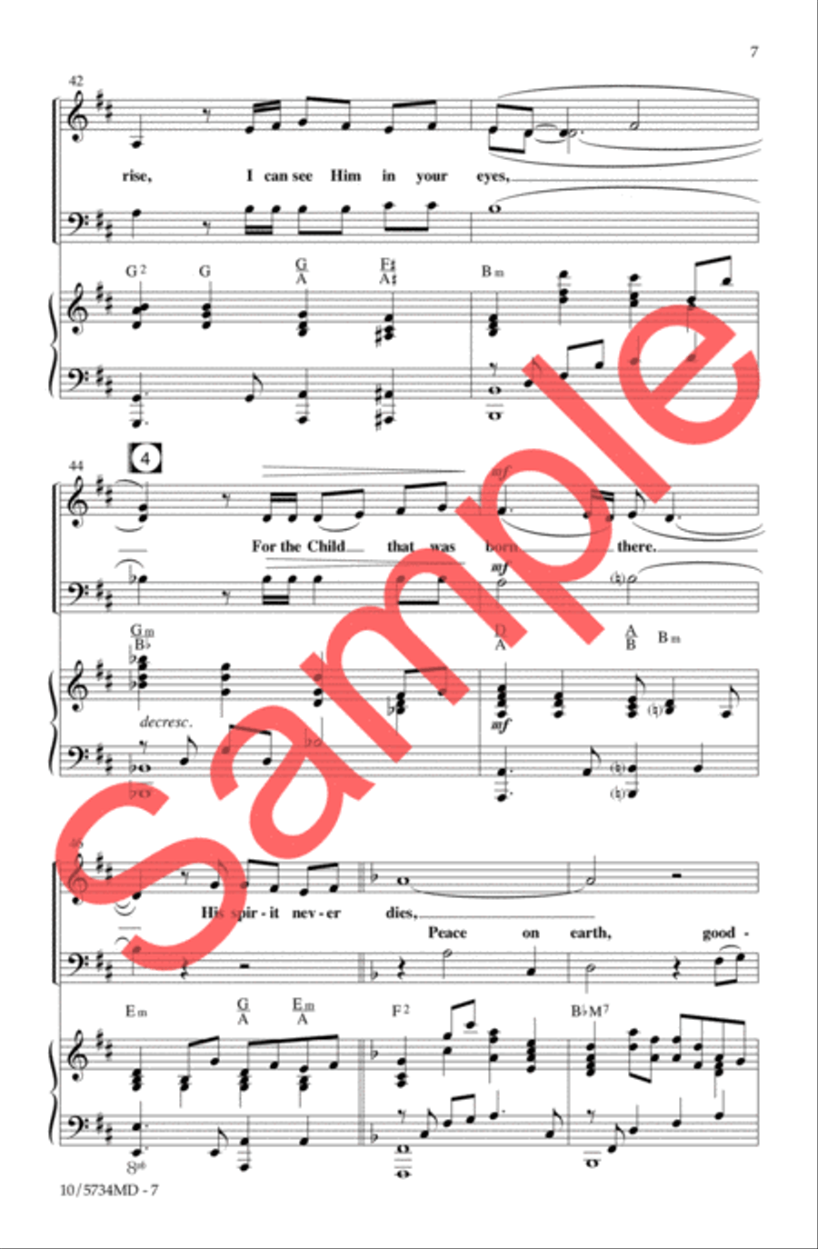 Bethlehem Morning Bethlehem Morning 4-Part scores gallery preview page 7