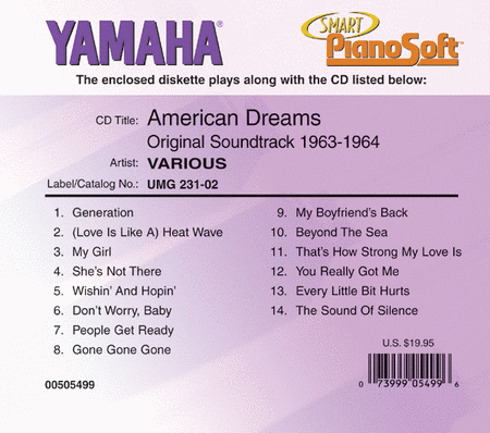 American Dreams: Original Soundtrack 1963-1964 - Piano Software