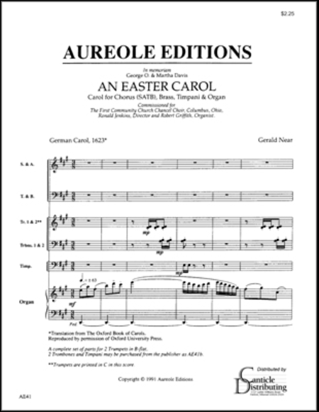 An Easter Carol (Choral Score)