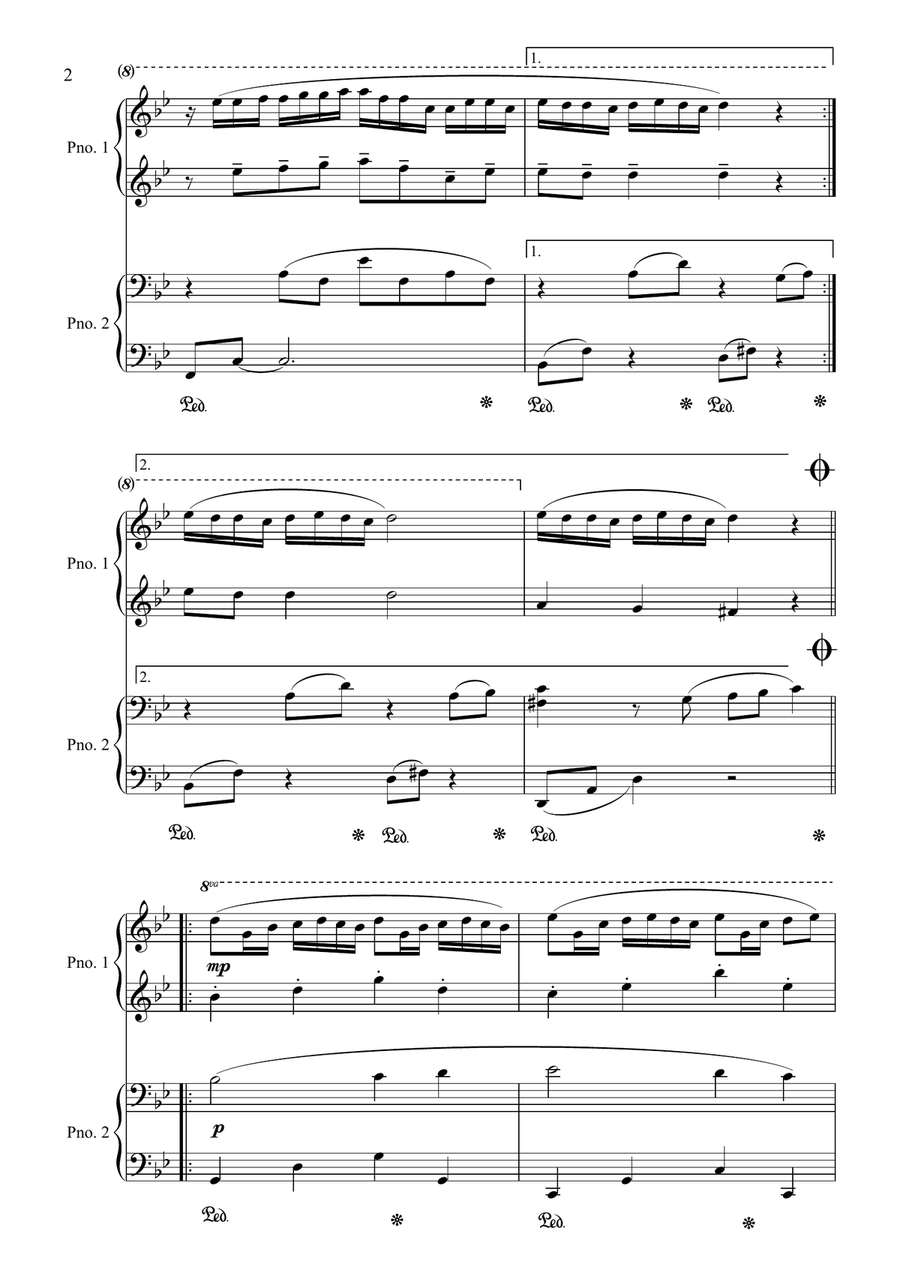 Mariage D'amour 1 Piano, 4-Hands scores gallery preview page 2