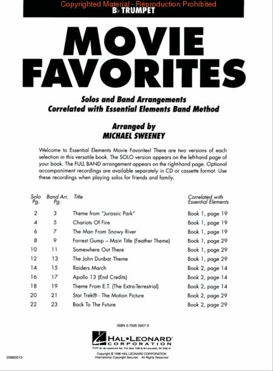 Essential Elements Movie Favorites Concert Band Methods scores gallery preview page 2