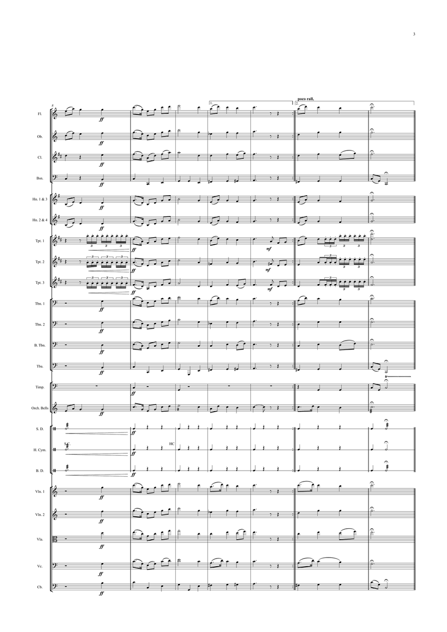 Estonian National Anthem for Symphony Orchestra (Olympic National Anthem Series) Full Orchestra scores gallery preview page 3