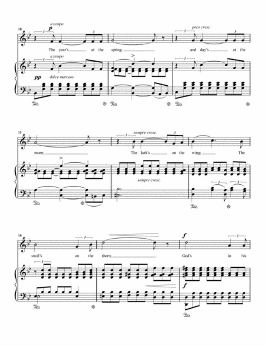 The Year's at the Spring, op. 44, no. 1 Voice scores gallery preview page 3