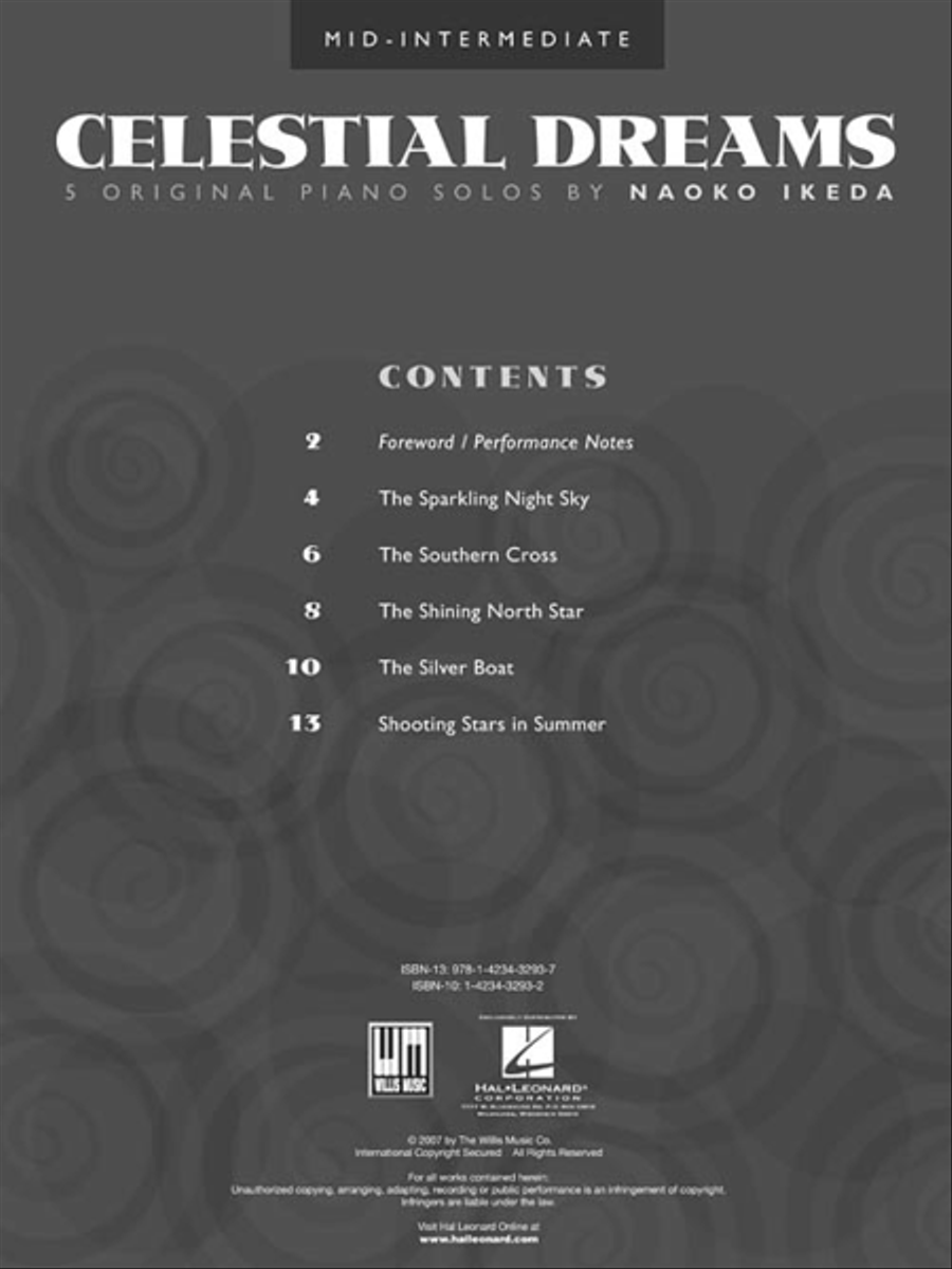 Celestial Dreams Piano scores gallery preview page 3