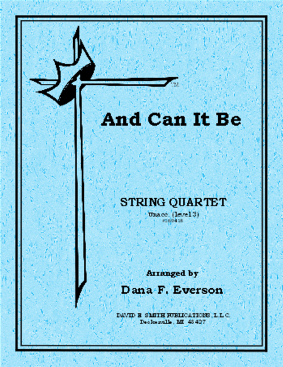 And Can It Be String Quartet scores gallery preview page 1