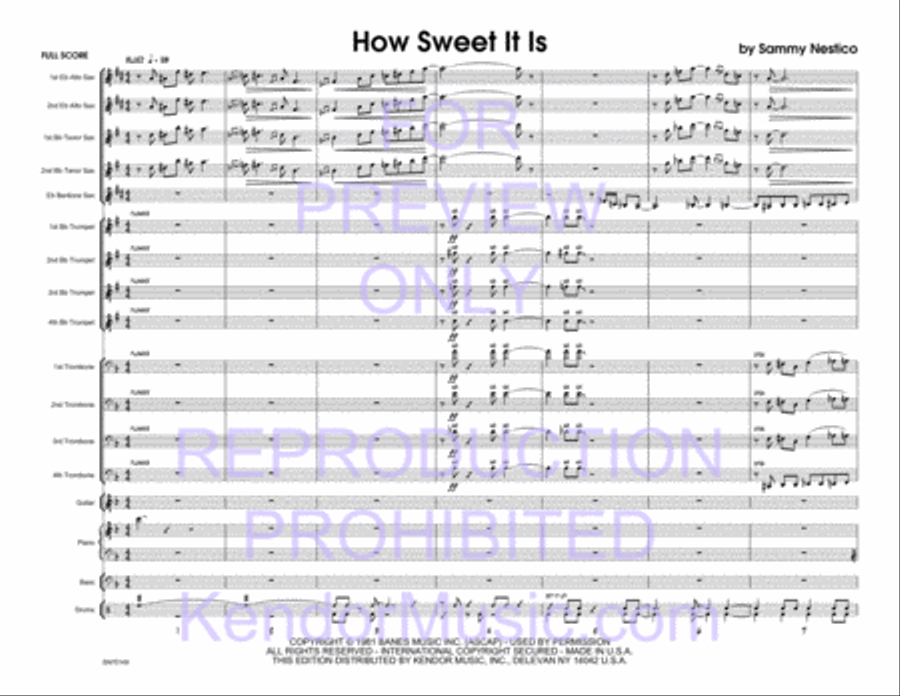 How Sweet It Is How Sweet It Is Jazz Ensemble scores gallery preview page 2