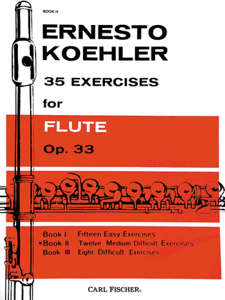Book cover for 35 Exercises for Flute, Op. 33 - Book II