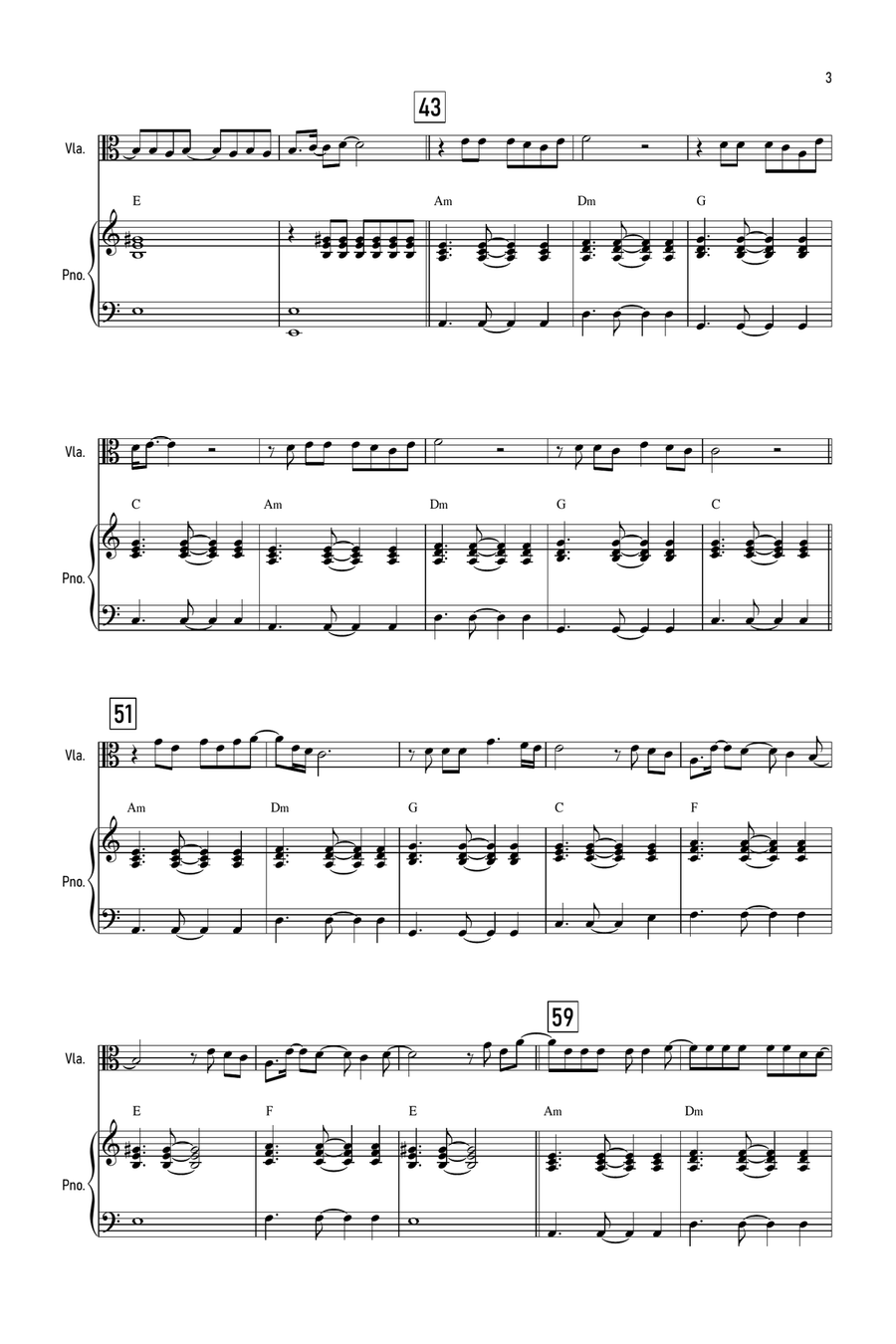 Flowers Viola scores gallery preview page 3