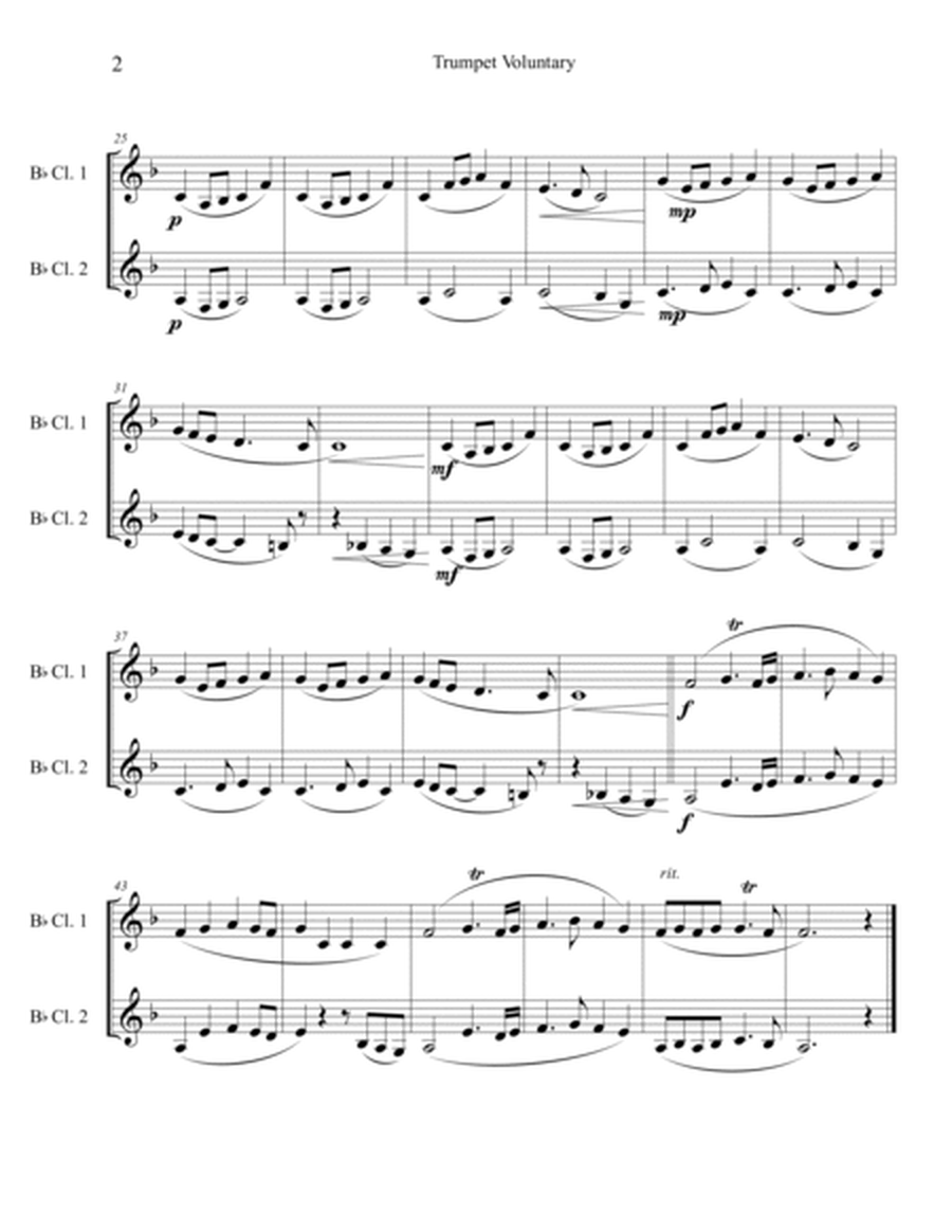 Trumpet Voluntary (Clarinet Duet) image number null