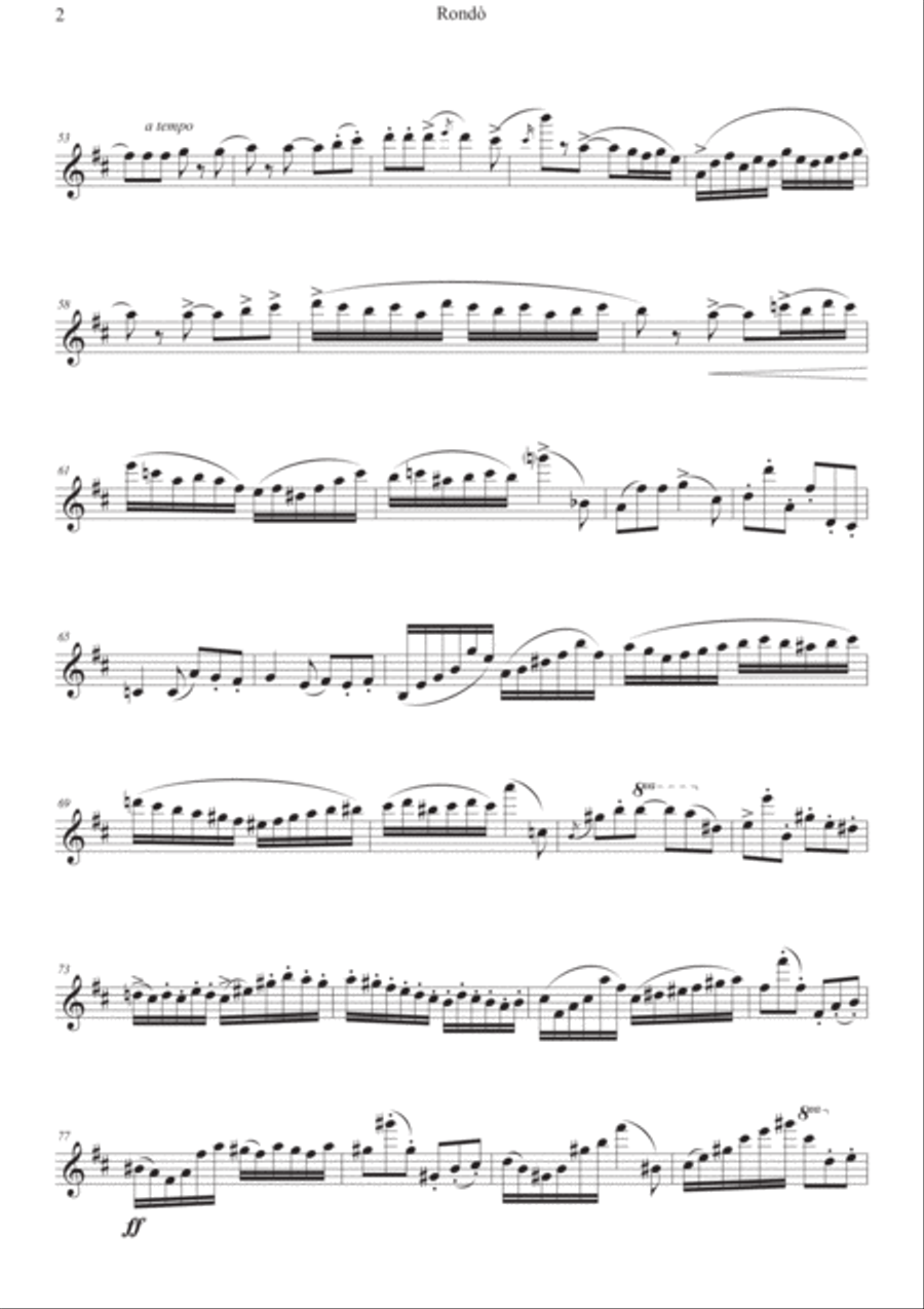 Rondò, Edouard Lalo Symphonie Espagnole Flute Solo scores gallery preview page 2