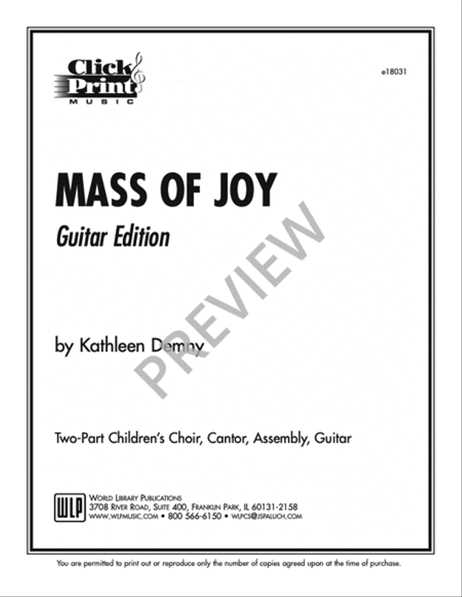 Mass of Joy - Choir / Guitar Edition Choir scores gallery preview page 5