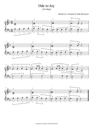 Ode to Joy - Beethoven - Easy Harp