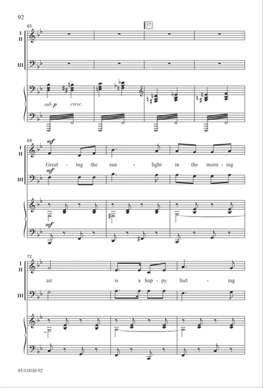Contemporary Choral Classics 3-Part scores gallery preview page 92
