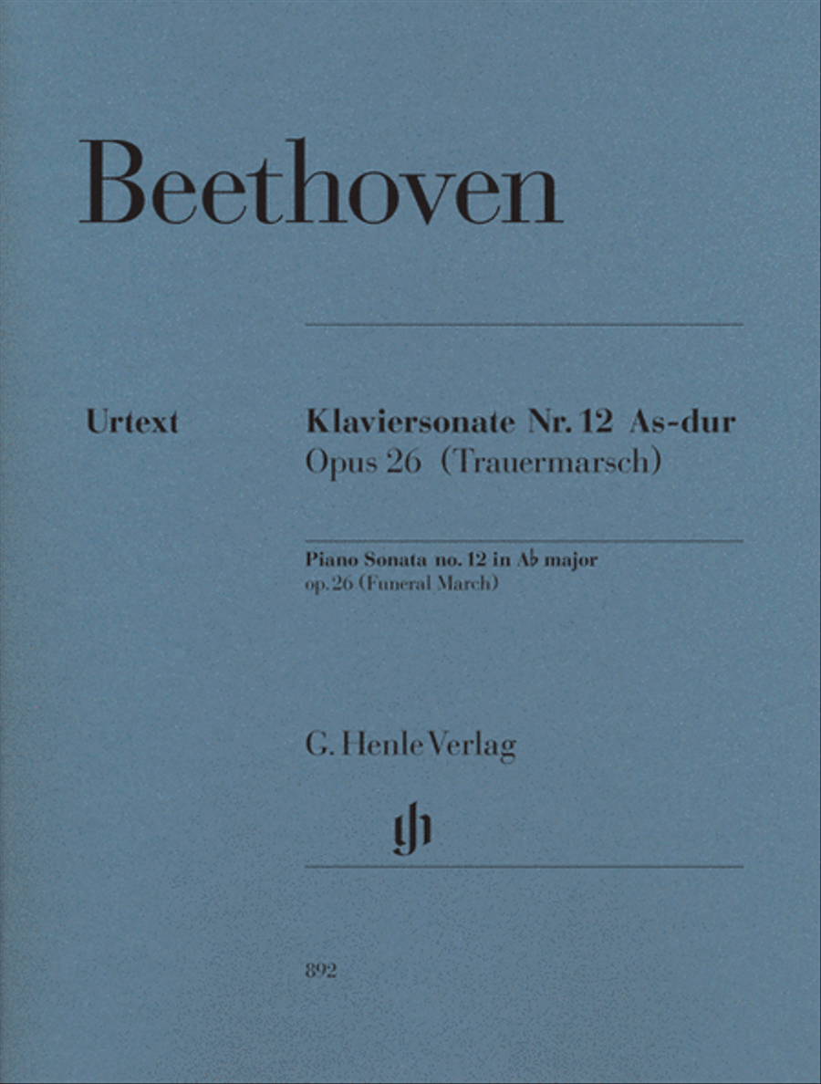 Piano Sonata No. 12 in A-flat Major, Op. 26 (Funeral March) Piano Solo scores gallery preview page 1