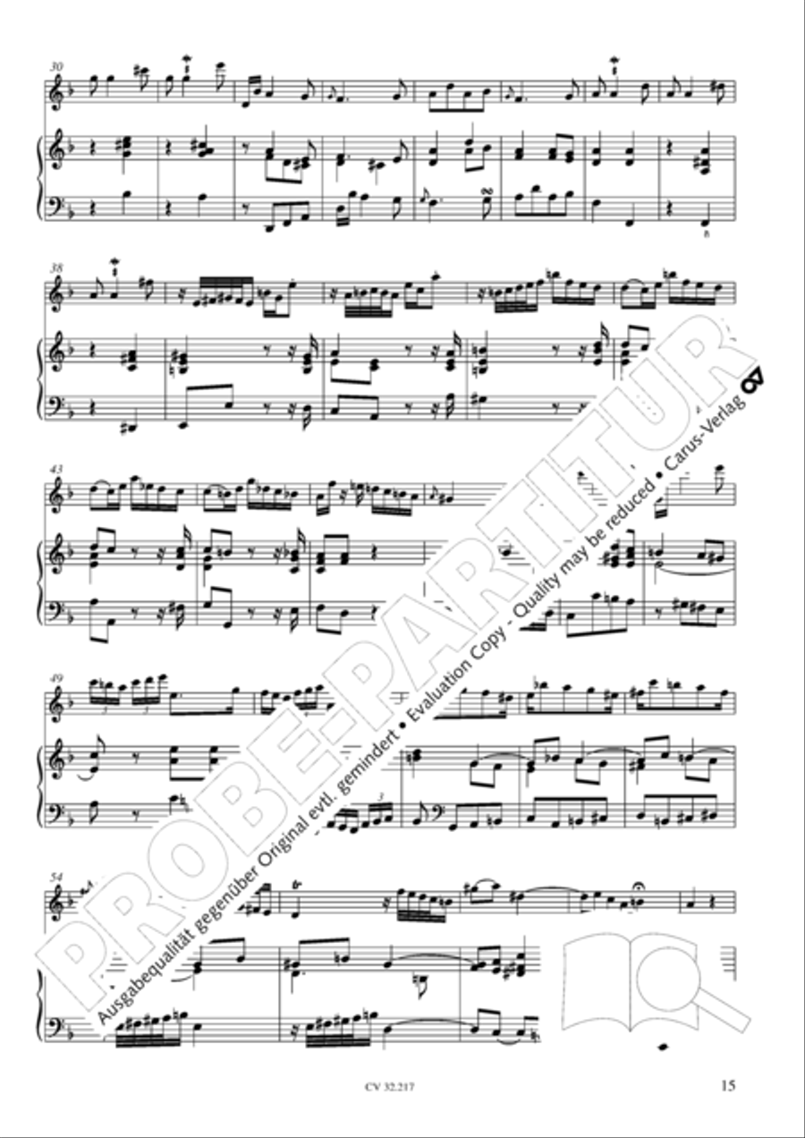 Flute Sonatas in E Minor and F Major (Flotensonaten in e-moll und F-Dur) Flute scores gallery preview page 16