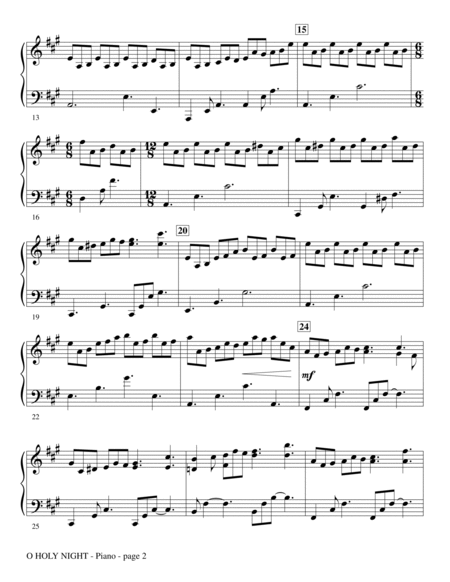 O Holy Night (with "Jesu, Joy of Man's Desiring") - Piano