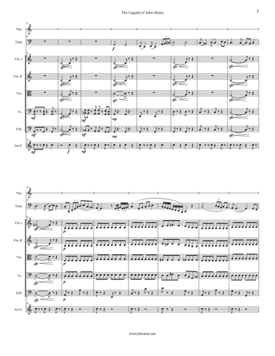 The Legend of John Henry (score only for string orchestra version)
