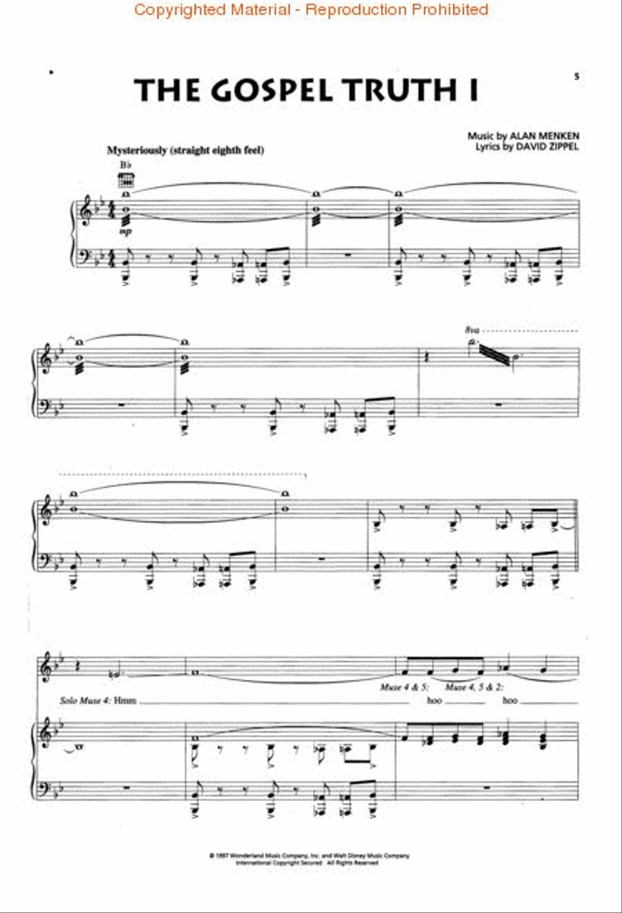 Hercules Hercules Piano, Vocal, Guitar scores gallery preview page 2