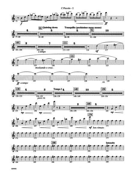 Symphony No. 3 for Band: Piccolo