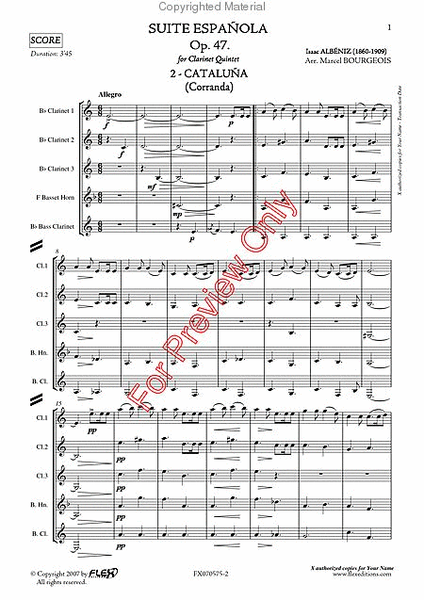 Suite Espanola, Opus 47, 2: Catalunya (Corranda) image number null