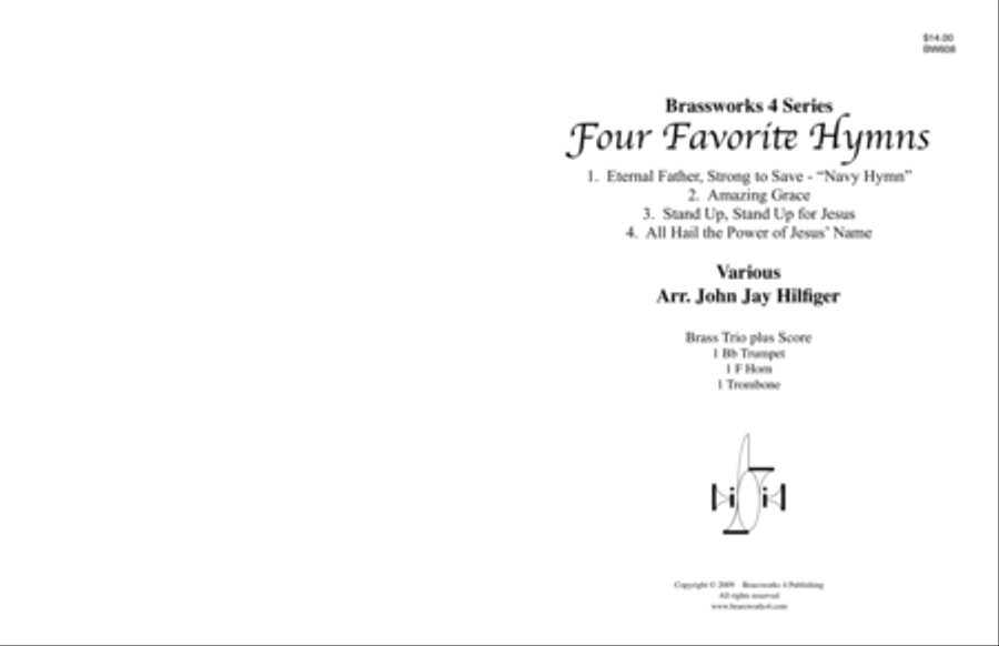 4 Favorite Hymns Brass Trio scores gallery preview page 1