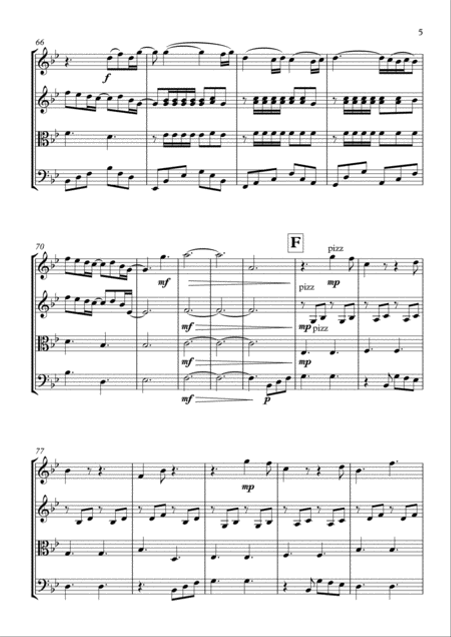 You Are The Reason String Quartet scores gallery preview page 6