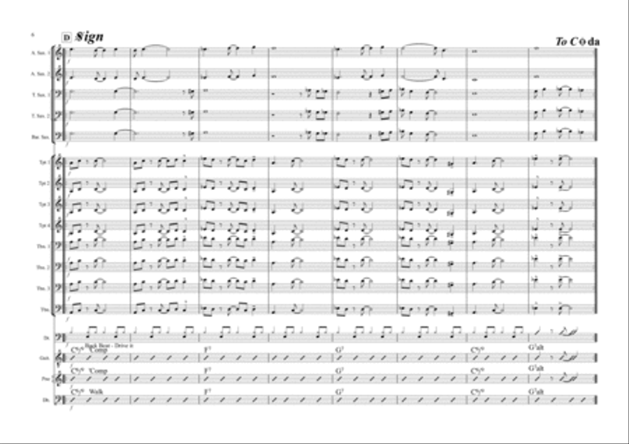 Leaving For Home Leaving For Home Jazz Ensemble scores gallery preview page 6