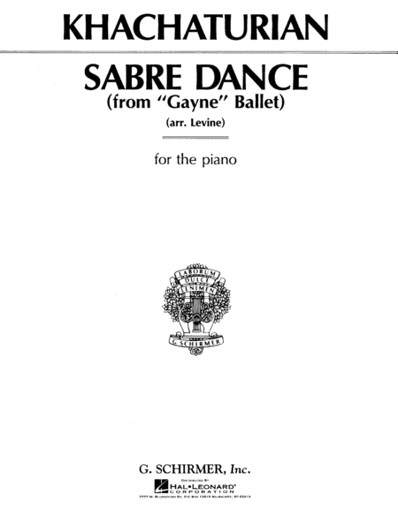 Aram Ilyich Khachaturian: Sabre Dance - Piano Solo