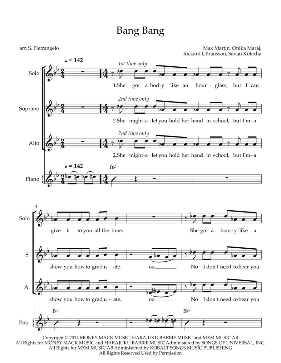 Bang Bang (Rap Version) Bang Bang (Rap Version) Divisi scores gallery preview page 1