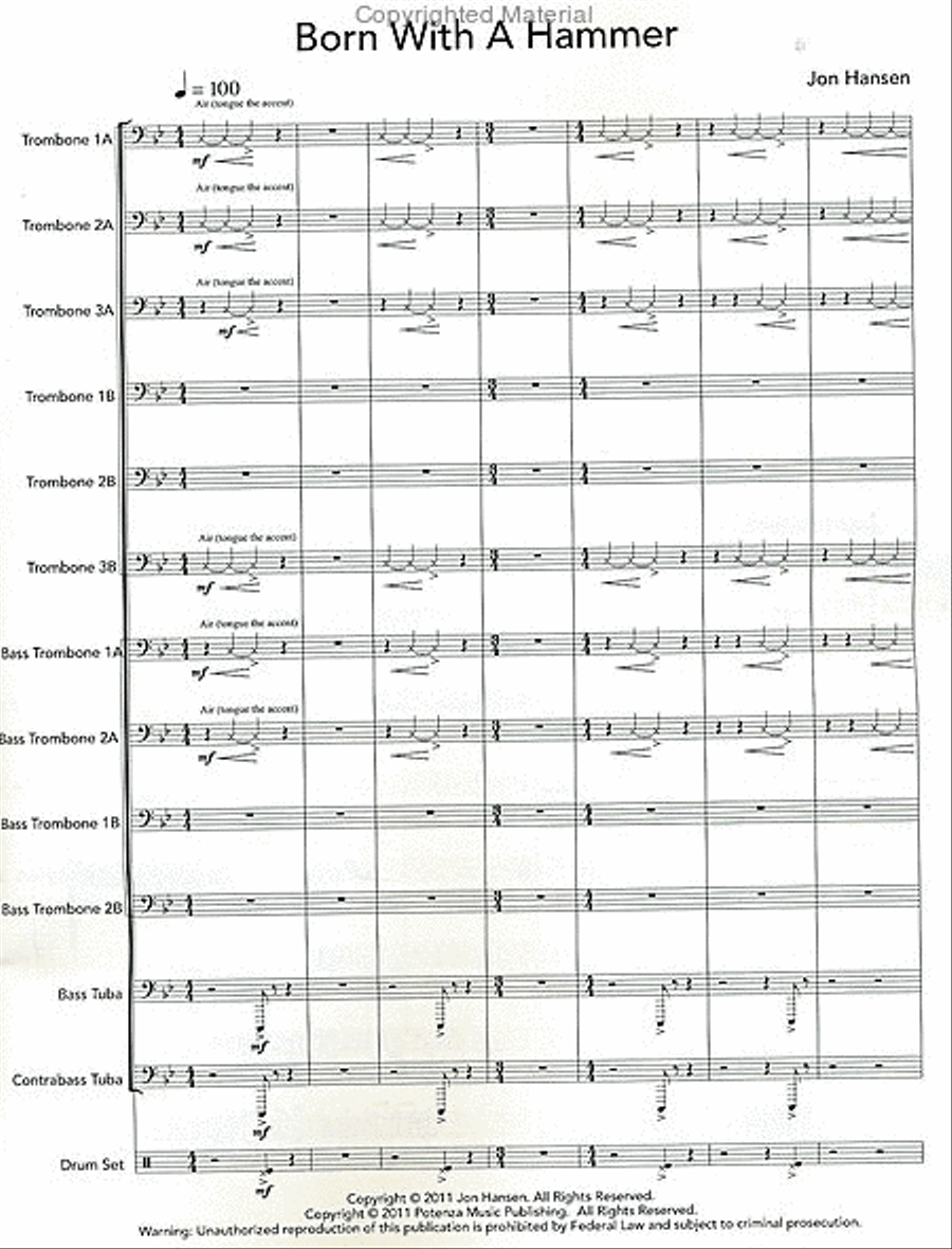 Born With a Hammer Born With a Hammer Trombone scores gallery preview page 2