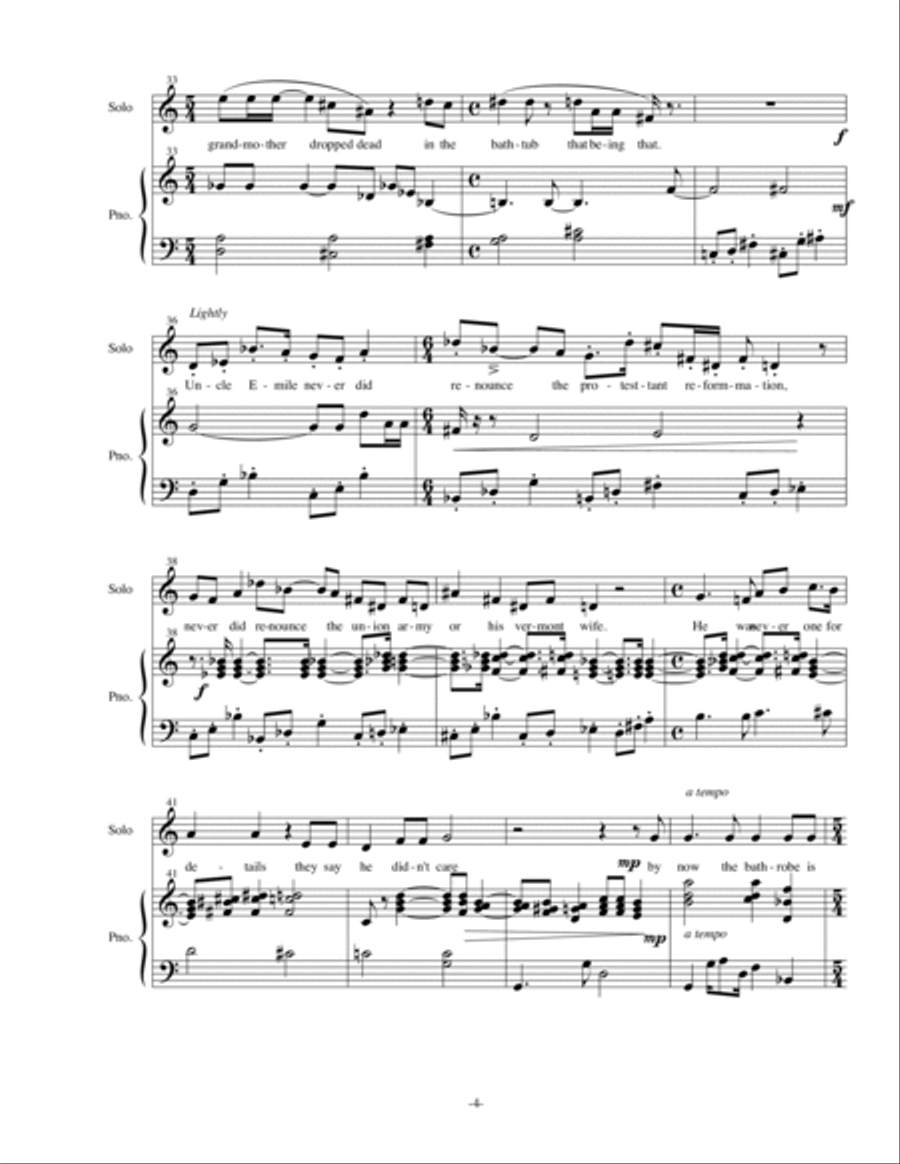 Four Songs of James Nolan Voice scores gallery preview page 5