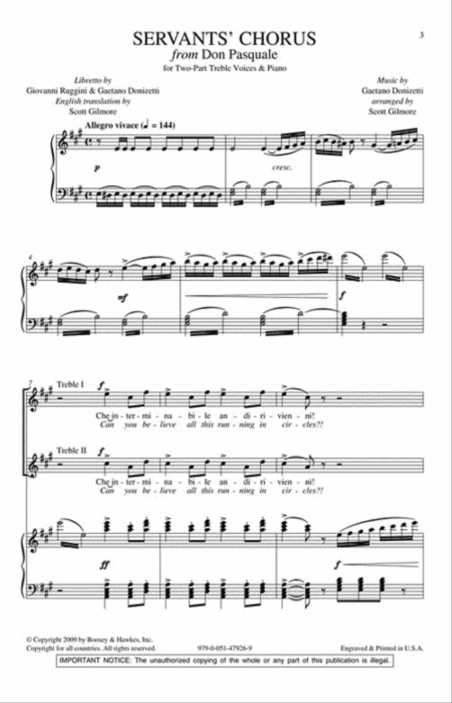Servants' Chorus Servants' Chorus 2-Part scores gallery preview page 2