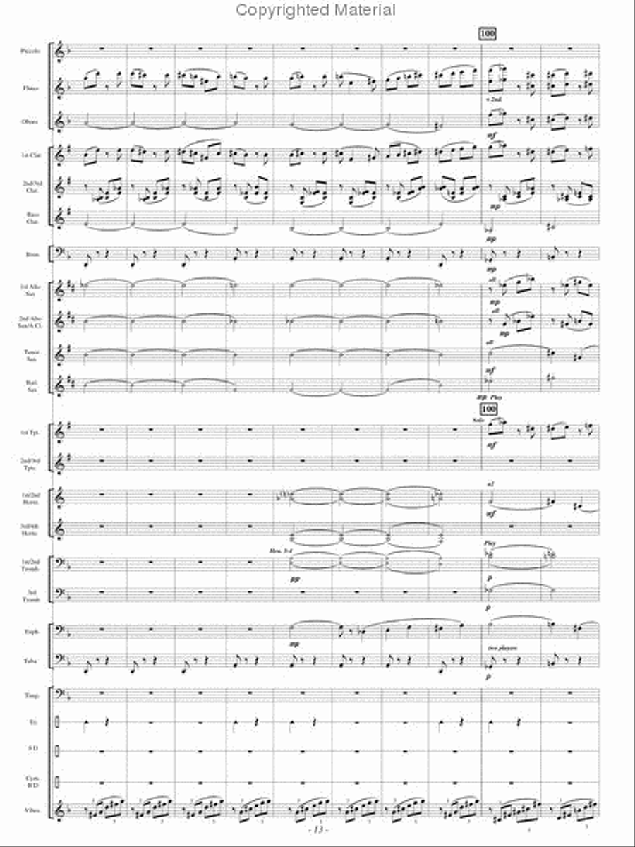 Festive Dance from Faust Concert Band scores gallery preview page 12