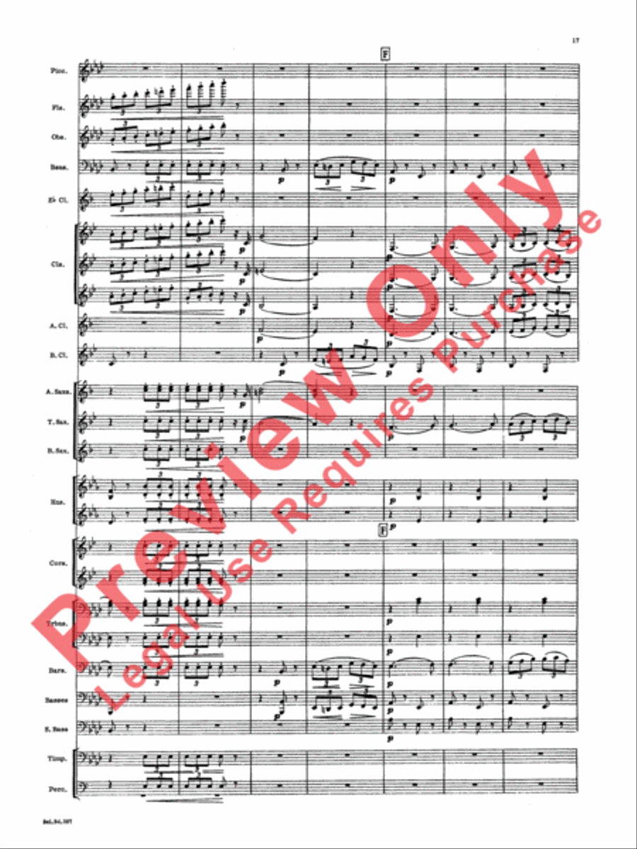 March and Procession of Bacchus Concert Band scores gallery preview page 16