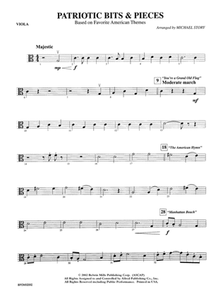 Patriotic Bits & Pieces (based on Favorite American Themes): Viola