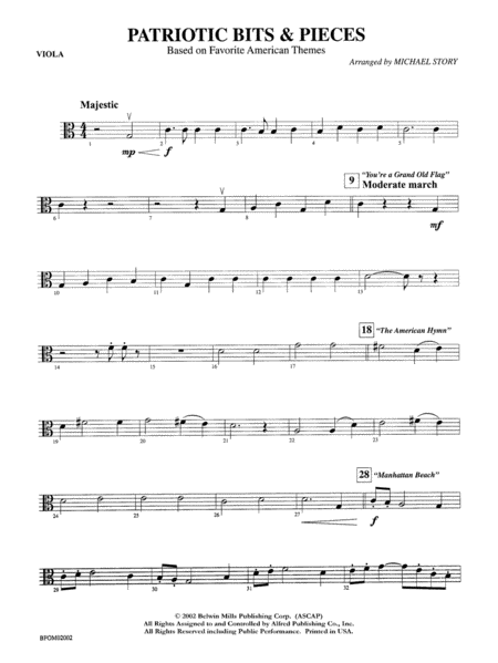 Patriotic Bits & Pieces (based on Favorite American Themes): Viola