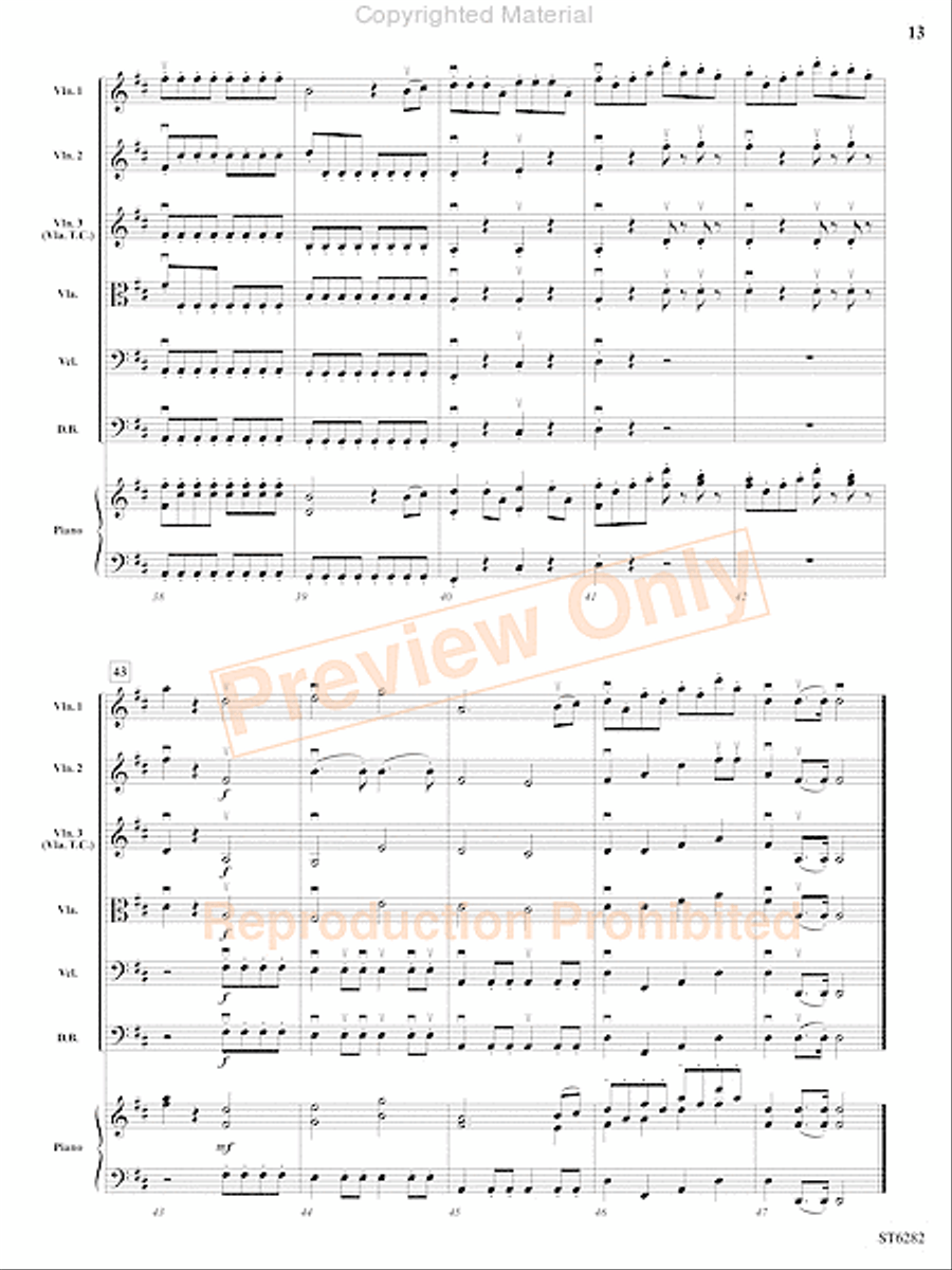 Suite from the Magic Flute String Orchestra scores gallery preview page 14