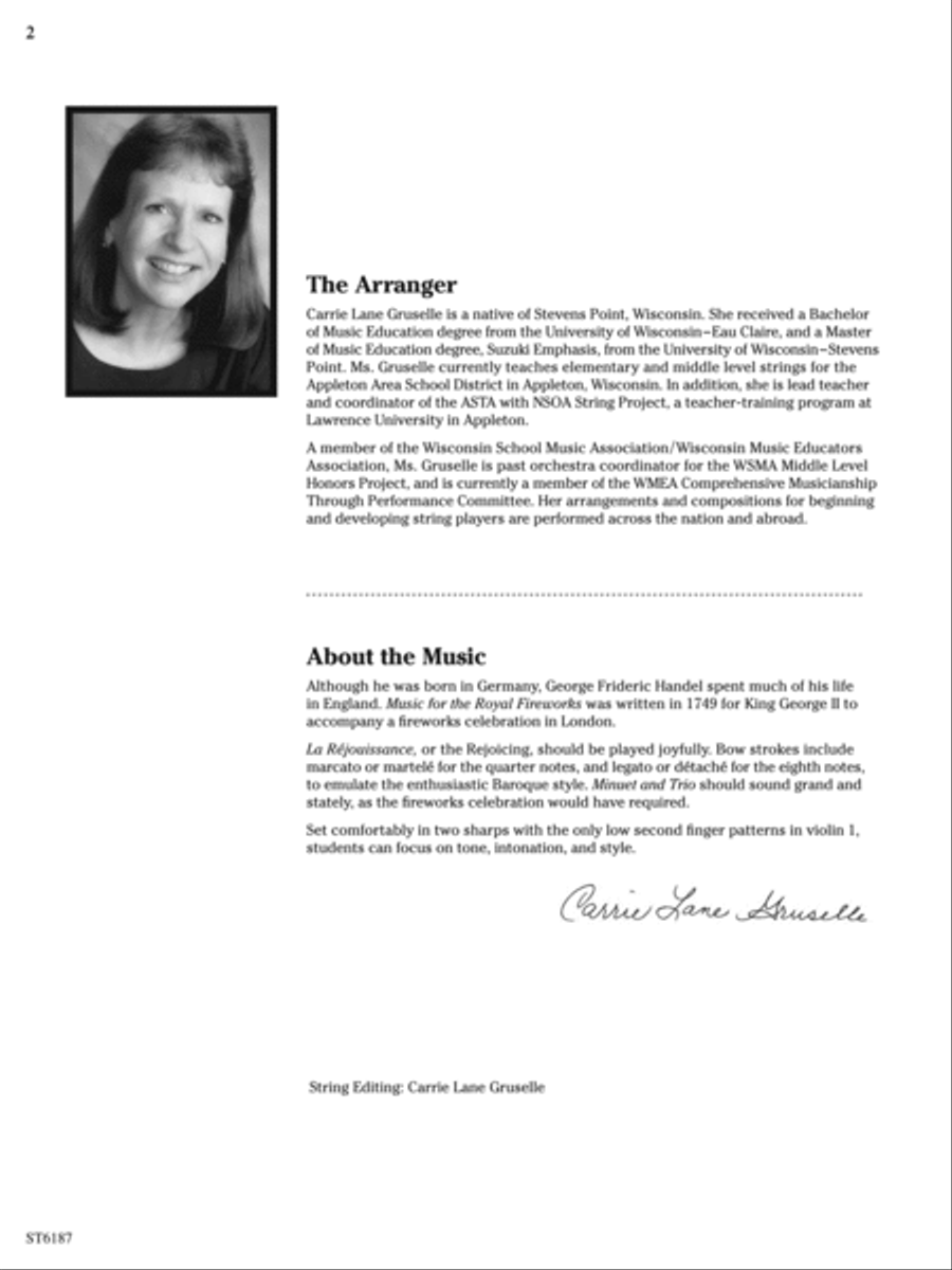 Music for the Royal Fireworks: Score String Orchestra scores gallery preview page 2