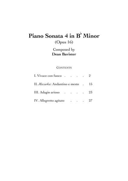 Piano Sonata 4 in B Flat Minor (Opus 16) image number null