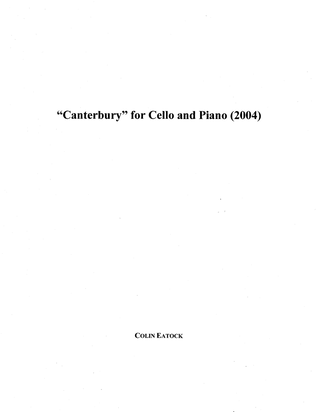 "Canterbury" for Cello and Piano (2004)