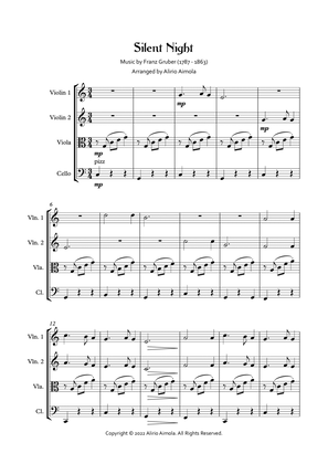 Silent Night - string quartet (intermediate)