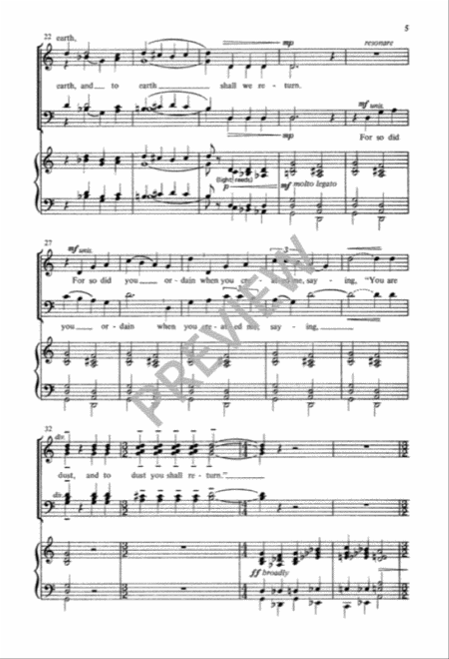 Give Rest, O Christ 4-Part scores gallery preview page 6