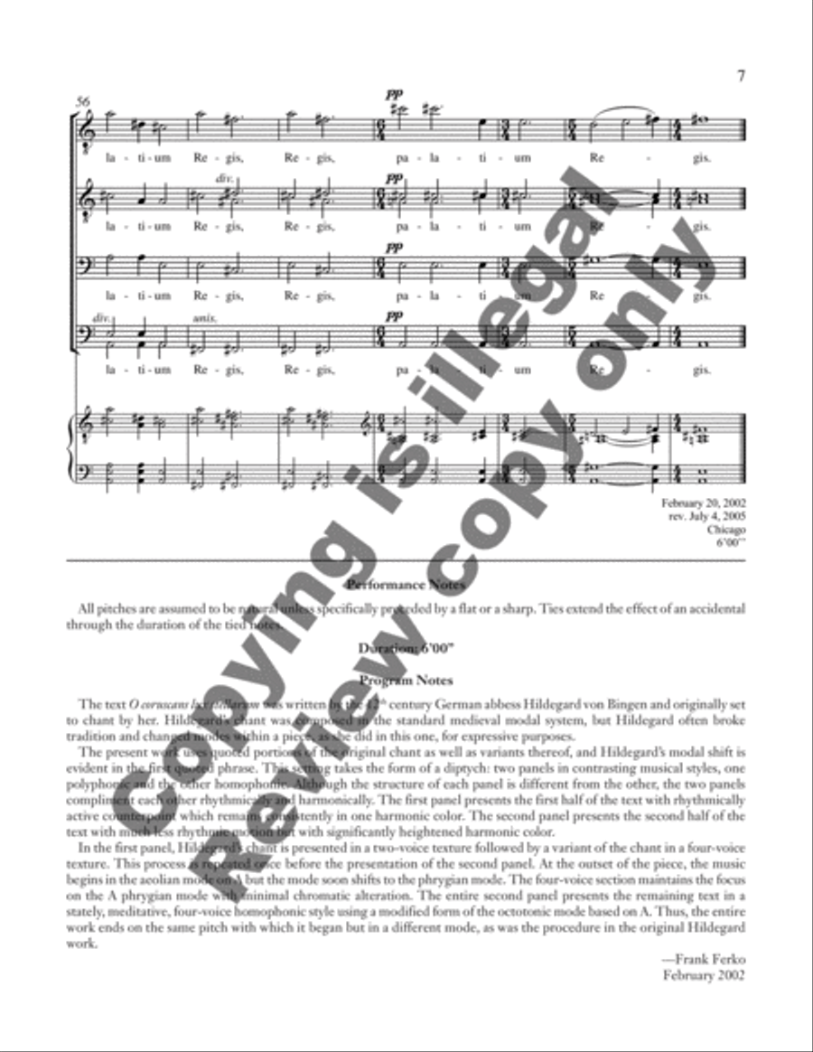 O coruscans lux stellarum TTBB scores gallery preview page 6