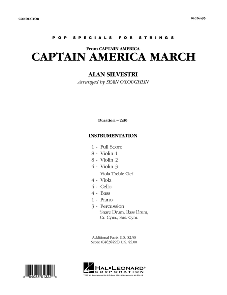 Captain America March - Full Score