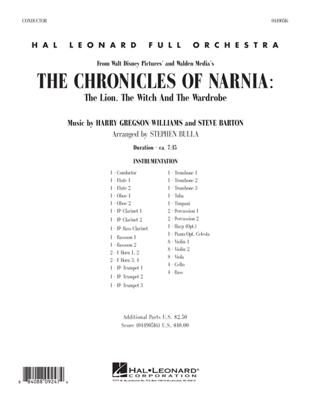 Music from The Chronicles Of Narnia: The Lion, The Witch And The Wardrobe - Full Score