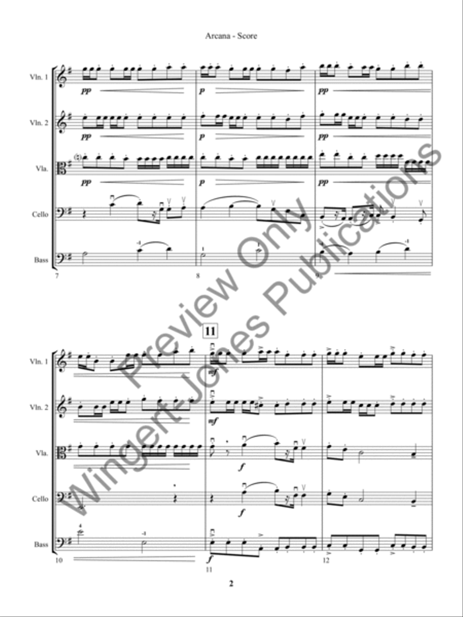 Arcana (Score) String Orchestra scores gallery preview page 5