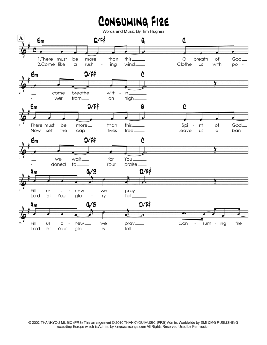 Consuming Fire Consuming Fire Easy Piano scores gallery preview page 1