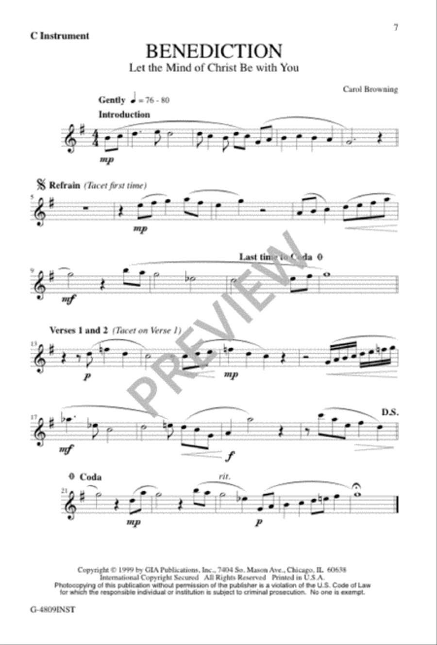 Benediction Benediction 4-Part scores gallery preview page 7